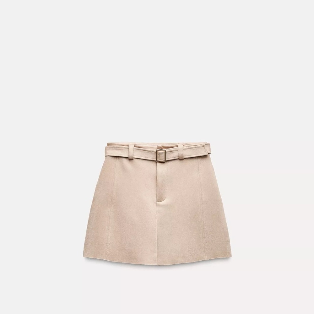 NEW Zara faux suede Skirt